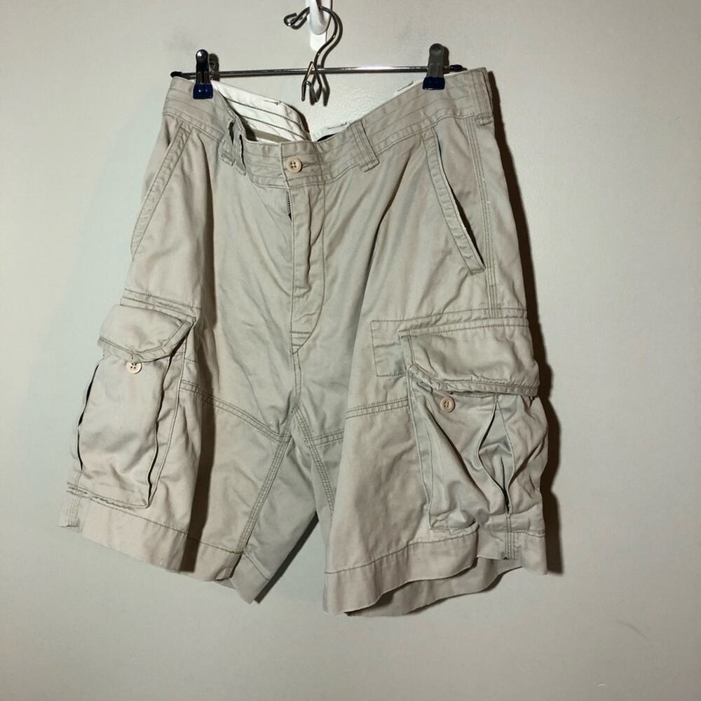 Polo Ralph Lauren mens classic chino cargo shorts 34 light khaki preppy classic